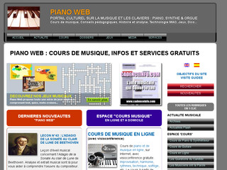 Voir la fiche : Piano Web cours de musique