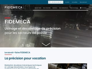 Fidemeca : entreprise de mécanique de précision