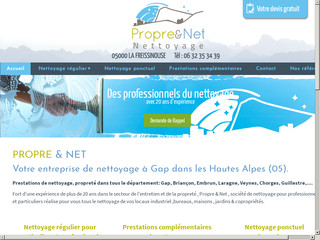 Nettoyage : Propre et Net à la Freissinouse (05) 
