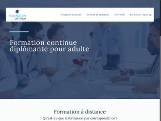 Zoom sur la formation continue