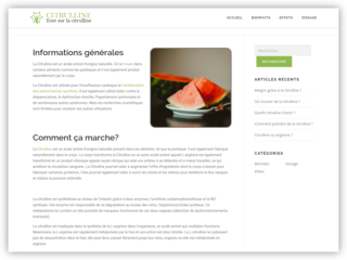 Plus d’info sur la citrulline