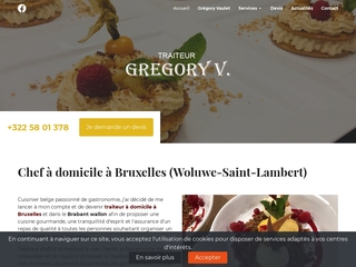 Votre chef traiteur à domicile sur Bruxelles, Gregory Vaulet