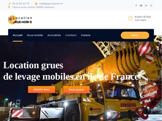 Location de grues mobiles automotrices et sur remorque