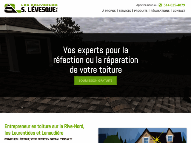 Couvreurs S. Lévesque - Toiture Bardeaux d’Asphalte