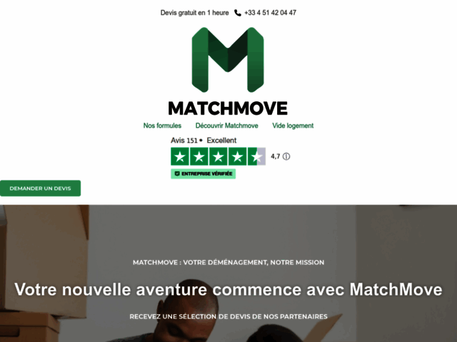Matchmove, plateforme de mise en relation pour le déménagement