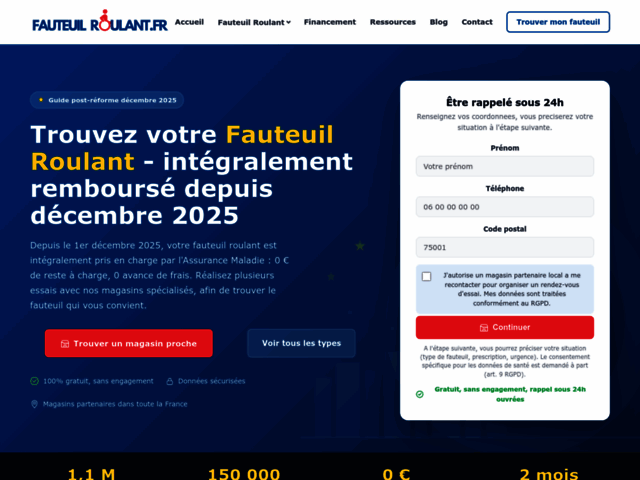 Trouvez votre fauteuil roulant rapidement