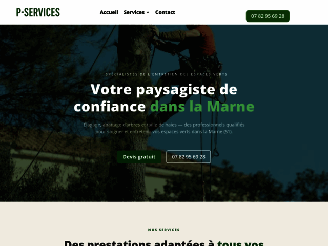 P Services – Entreprise d’arboriculture 
