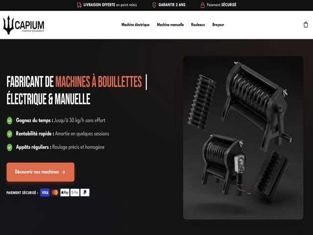 Capium - Machine à bouillette pour la pêche à la carpe