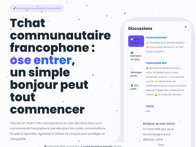 Tavernaute – Le tchat communautaire francophone