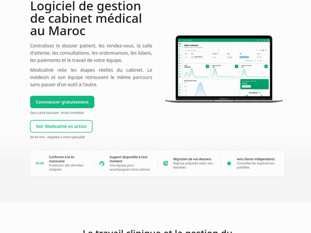 Logiciel de gestion de cabinet médical - Medicalink
