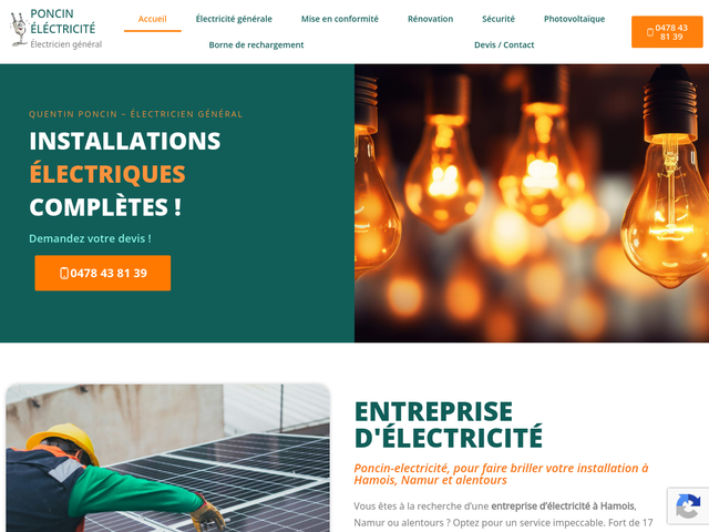 Poncin Électricité – Entreprise d’électricité générale