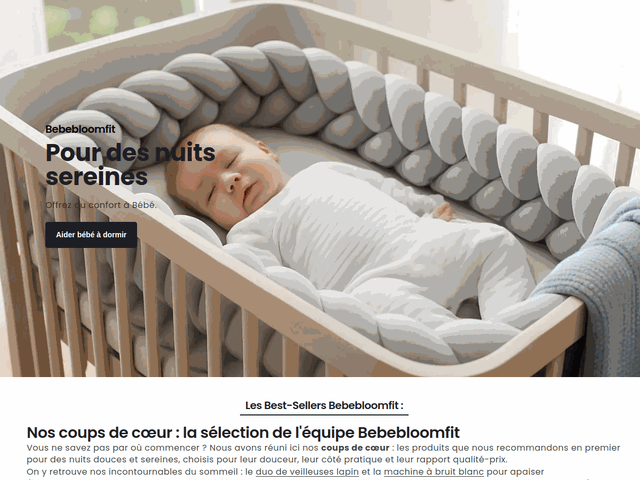 Bebebloomfit, la boutique du sommeil de bébé