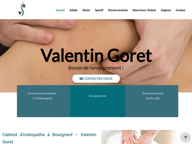 Cabinet d’ostéopathie | Valentin Goret