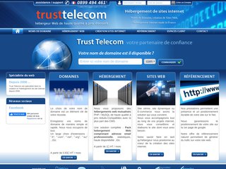 Trusttelecom , spécialiste de l'hébergement web
